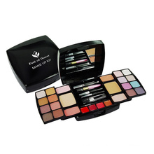 Eyeshadow and solid lip gloss and foundation makeup sets